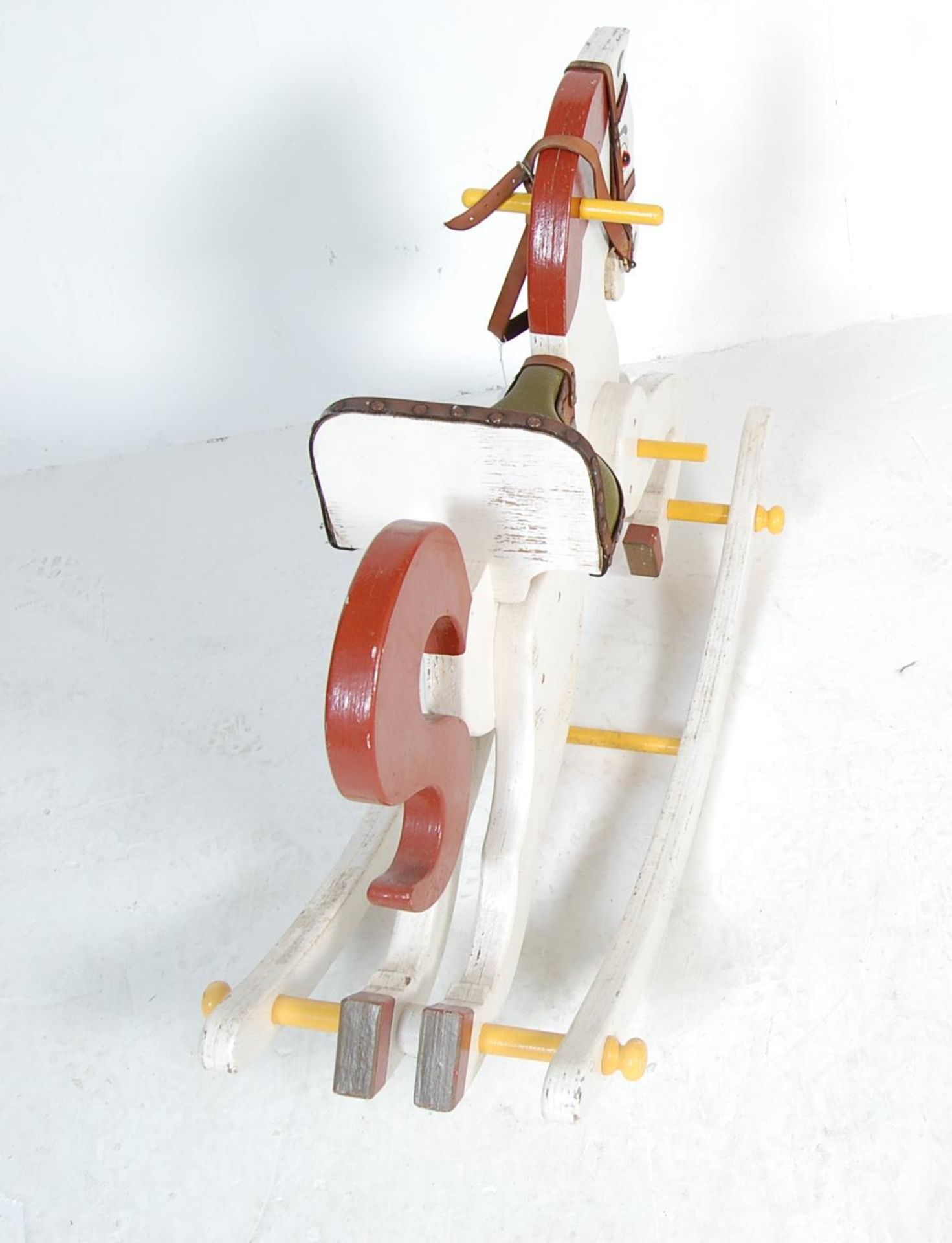 VINTAGE 1970S 20TH CENTURY HAND MADE ROCKING HORSE - Bild 4 aus 6