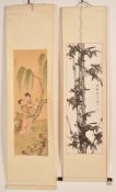 TWO VINTAGE 20TH CENTURY CHINESE SCROLLS