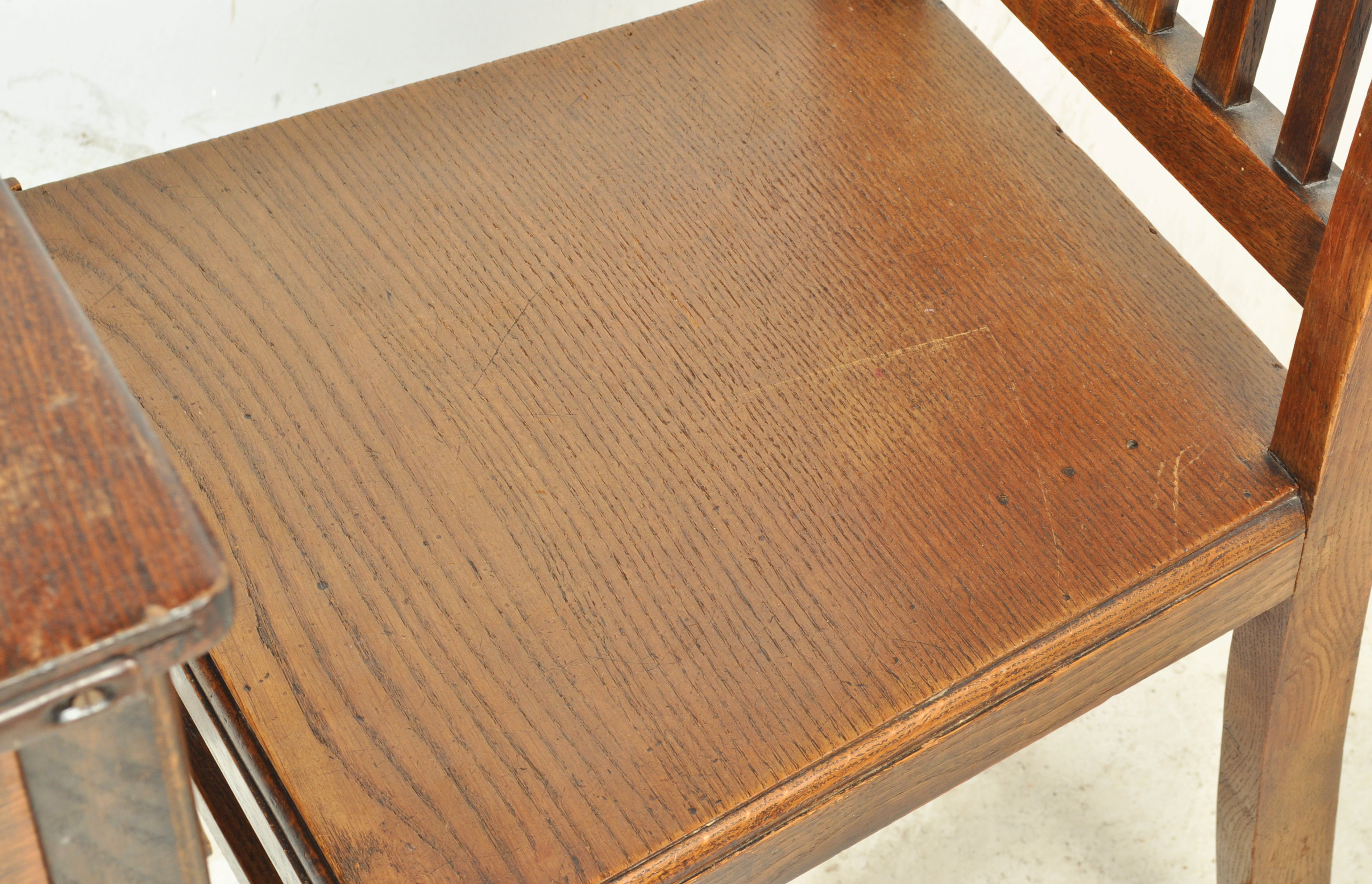 1930’S OAK SCHOOL DESK AND CHAIR - Image 3 of 6