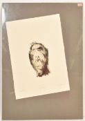 LINDA FRASER (ENGLISH ARTIST) - STUDY OF HEAD MONOPRINT