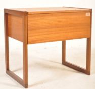 20TH CENTURY VINTAGE RETRO DANISH INSPIRED TEAK WOOD SEWING BOX