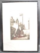 SIDNEY TUSHINGHAM - 20TH CENTURY ETCHING OF ST FRANCIS OF ASSISI CATHEDRAL