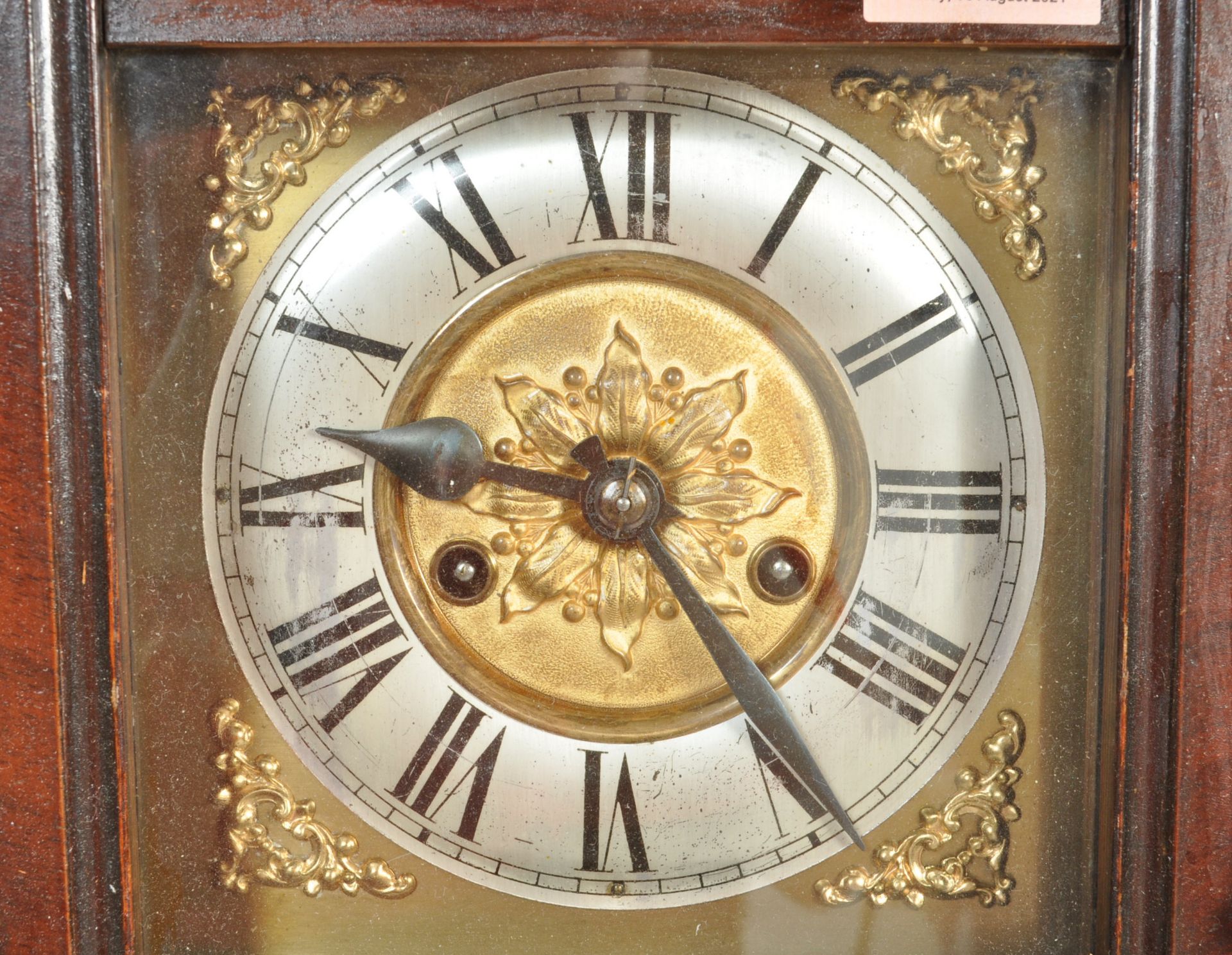 20TH CENTURY MAHOGANY VIENNA CLOCK - Image 2 of 7