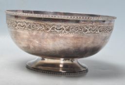 SILVER FOOTED CENTRE PIECE BOWL