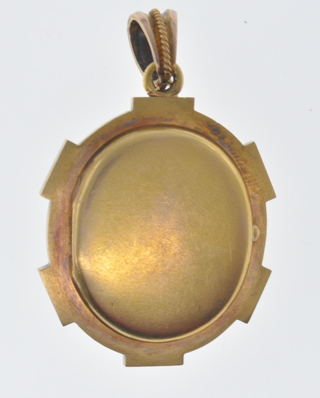 ANTIQUE SEED PEARL AND CAMEO LOCKET PENDANT - Image 6 of 8