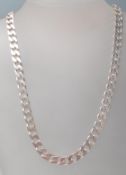 925 SILVER MENS FLAT CURB LINK CHAIN.