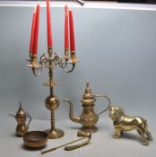 COLLECTION OF VINTAGE 20TH CENTURY BRASSWARES