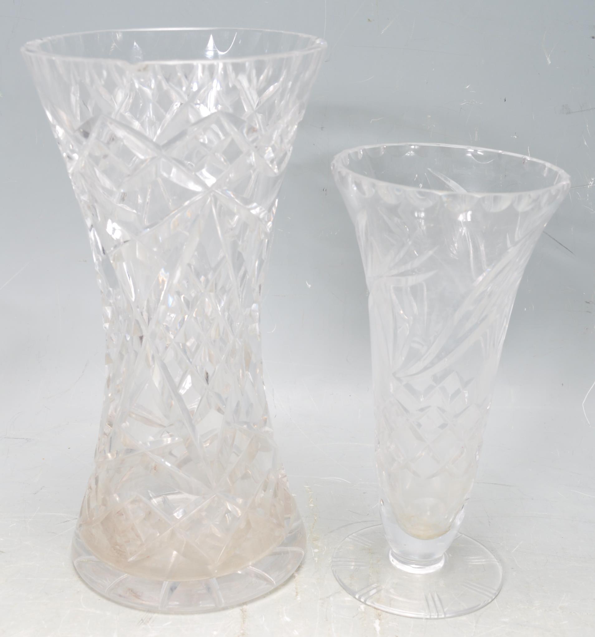 LARGE COLLECTION OF VINTAGE CRYSTAL CUT GLASS WARE - Image 14 of 15