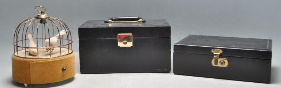 THREE VINTAGE JEWELLERY BOXES