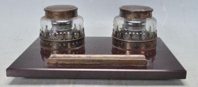 20TH CENTURY VINTAGE RETRO DESK INKWELL STAND