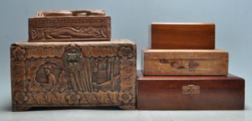 COLLECTION OF 20TH CENTURY WOODEN BOXES