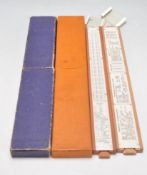 PAIR OF VINTAGE 20TH CENTURY UNIQUE SLIDE RULES