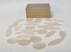 COLLECTION OF 19TH CENT CHINESE MOTHER OF PEARL GAMING COUNTERS / TOKENS.