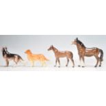 COLLECTION OF BESWICK AND SIMILAR DOG AND HORSE FIGURES.