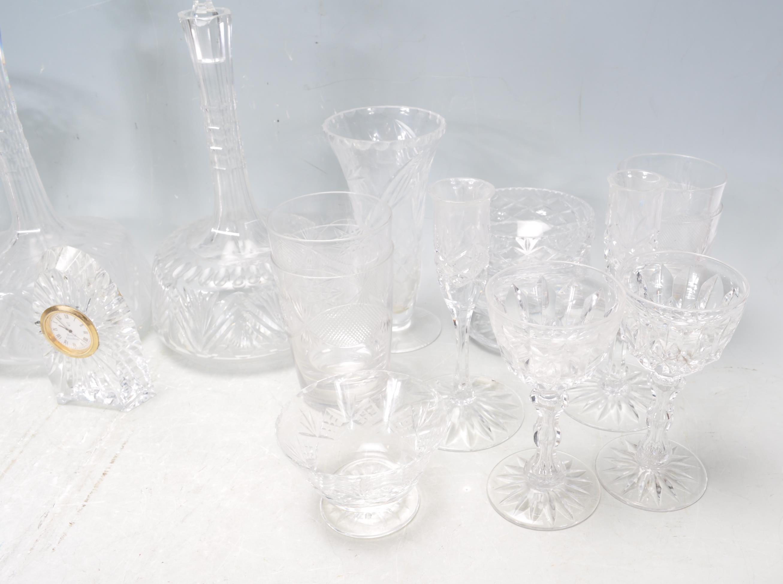 LARGE COLLECTION OF VINTAGE CRYSTAL CUT GLASS WARE - Image 5 of 15