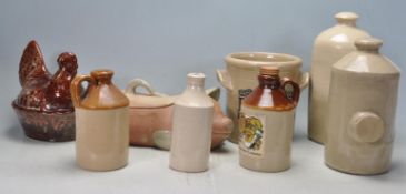 19TH CENTURY VICTORIAN AND 20TH CENTURY STONEWARE ITEMS