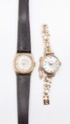 TWO VINTAGE 9CT GOLD LADIES WRIST WATCHES