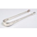 PAIR OF GEORGE III SILVER SUGAR TONGS - PINCHES