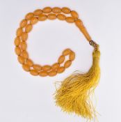 CHINESE ORIENTAL AMBER PRAYER BEADS