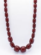 CHERRY BAKELITE BEADED NECKLACE