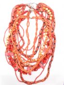 GROUP OF VINTAGE CORAL NECKLACES