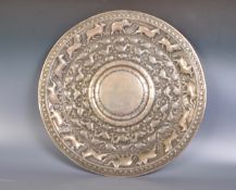 LARGE CONTINENTAL SILVER CHARGER PLATE.