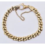 9CT GOLD FANCY CURB LINK BRACELET