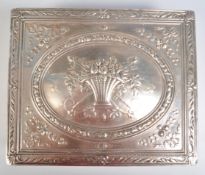 FRENCH 19TH CENTURY SILVER REPOUSSE BOX