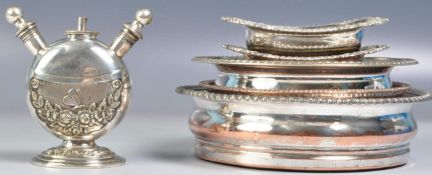GROUP OF SILVER PLATED ITEMS INCLUDING OLD SHEFFIELD PLATE