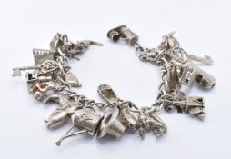 VINTAGE SILVER CHARM BRACELET