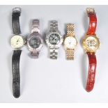 GROUP OF FIVE GENTLEMAN'S WRIST WATCHES