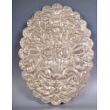 20TH CENTURY SILVER ANGLO INDIAN WALL MIRROR.