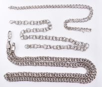 GROUP OF THREE 925 SILVER NECKLACES.