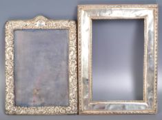 LATE VICTORIAN SILVER PHOTO FRAME WITH ANOTHER