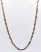 9CT GOLD FLAT CURB LINK NECKLACE CHAIN