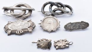 COLLECTION OF VICTORIAN SILVER JEWELLERY