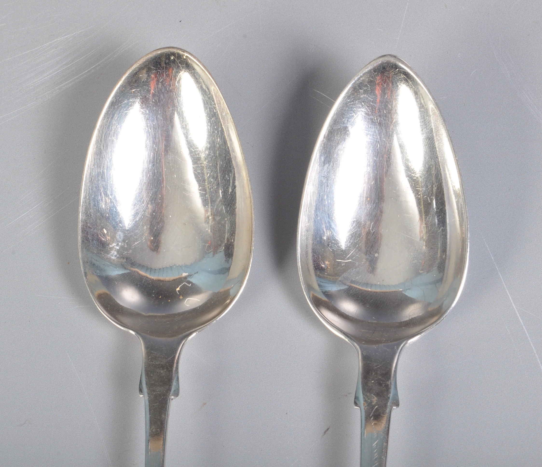 PAIR OF VICTORIAN SILVER FIDDLE PATTERN SPOONS - Image 2 of 4