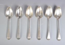 SIX GEORGE III HALLMARKED SILVER SERVING SPOONS