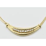 18CT GOLD & DIAMOND NECKLACE