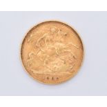 1902 EDWARDIAN 22CT GOLD HALF SOVEREIGN