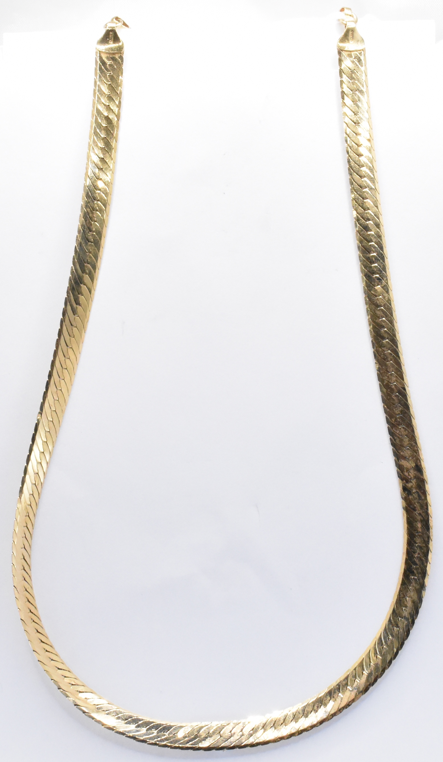 14CT GOLD FLAT SNAKE CHAIN NECKLACE - Image 6 of 11