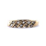 9CT GOLD AND DIAMOND RING