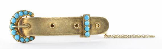 VICTORIAN TURQUOISE SET BUCKLE BRACELET