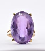 18CT GOLD & AMETHYST DRESS RING