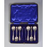 EDWARDIAN SILVER TEASPOONS BY STOKES AND IRELAND