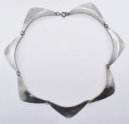 VINTAGE GEORG JENSEN DANISH PEWTER COLLAR NECKLACE