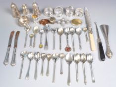 GROUP OF SILVER AND SILVER PLATED ITEMS