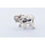 STERLING SILVER FIGURE OF AN ELEPHANT.