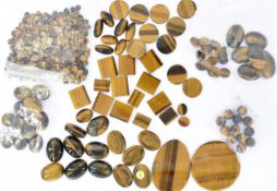 LOOSE GEMSTONES - QUANTITY OF MIXED TIGERS EYE