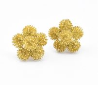 PAIR OF BOUCHERON GOLD FLORAL CLUSTER EARRINGS